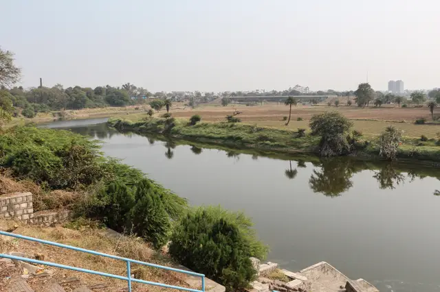The Shipra river at Ujjain, photographed near the Vedh Shala (not at the gufa)